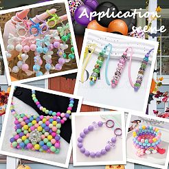 Тема Хэллоуин 100 шт 5 цвета непрозрачные акриловые бусины&nbsp;MACR-SP0001-01B-05