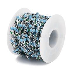 Цепи из нержавеющей стали 304 с эмалированными вишневыми звеньями&nbsp;CHS-M007-01P-01