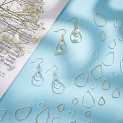 80шт 10 стильных латунных соединительных кольца&nbsp;KK-BC0009-24