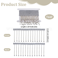 2м стеклянные бисерные ленты-кисточки&nbsp;OCOR-FG0002-80A