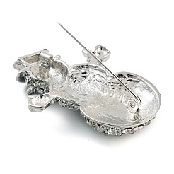 Рождественская тема броши из сплава с кристаллами и стразами&nbsp;JEWB-S022-02A-P