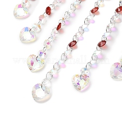 Подвески из кристаллов кварца и дерева&nbsp;HJEW-M007-04P