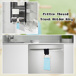 2 шт. 2-х цветный держатель для полотенец из хлопчатобумажной нити в стиле бохо-макраме&nbsp;FIND-PH0027-84