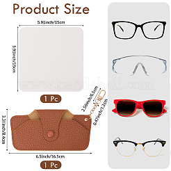 1шт прямоугольный футляр для очков из искусственной кожи&nbsp;AJEW-CN0005-50A