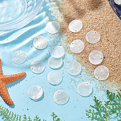 Подвески из натуральных ракушек Capiz&nbsp;SHEL-HY0001-20B