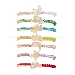 Граненый биконусный стеклянный с круглыми стеклянными бусинами плетеные браслеты из бисера&nbsp;BJEW-MZ00164