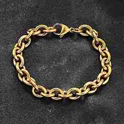 Браслеты-цепочки из нержавеющей стали 304 для женщин&nbsp;LS-BJEW-Q050-01B-G