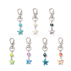 Подвесные украшения из окрашенной синтетической бирюзы&nbsp;HJEW-JM03372-02