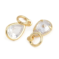 Латунные микропаве прозрачные кубические циркониевые подвески&nbsp;KK-A269-38G