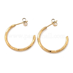 Серьги-гвоздики из нержавеющей стали 304 в форме буквы С&nbsp;EJEW-R017-04G-02