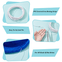 40 м двухцветная железная проволока с эффектом памяти для укладки шляп в шляпных изделиях&nbsp;DIY-HY0003-23