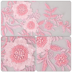 1 пара цветочных кружевных аксессуаров из полиэстера с вышивкой из органзы&nbsp;DIY-CY0002-32B