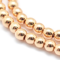 Гальванизировать немагнитных синтетический гематит бисер пряди&nbsp;G-L485-01B-LG