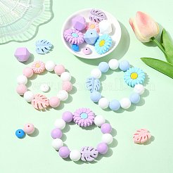 30шт пищевые экологически чистые силиконовые бусины&nbsp;SIL-FS0001-26A