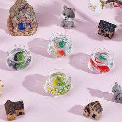 4шт 4-х цветные пластиковые аквариумы&nbsp;AJEW-HY0002-56