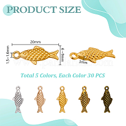 150 шт. 5 цвета подвески из сплава в тибетском стиле&nbsp;FIND-GA0008-05