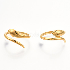 Ионное покрытие (IP) 304 нержавеющая сталь змеевидное манжетное кольцо&nbsp;RJEW-N038-113LG