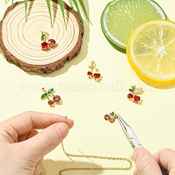 5 шт. 5 стиля латунных подвесок с микропаве из кубического циркония&nbsp;KK-CJ0004-12