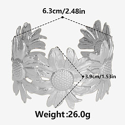 Шикарные браслеты-манжеты из нержавеющей стали 304 daisy для женщин&nbsp;OC7411-1