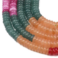 Окрашенные природные белый нефрит бисер пряди&nbsp;G-H333-02G