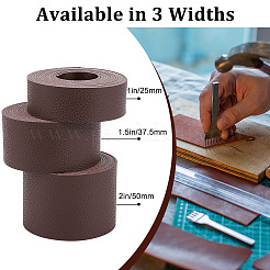 2 м плоский односторонний ремешок из искусственной кожи с рисунком личи&nbsp;LC-WH0010-02B-02