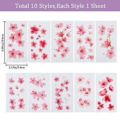 Съемные временные водостойкие татуировки с цветочным узором&nbsp;AJEW-WH0413-03B