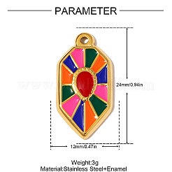 Подвески из нержавеющей стали 304 с эмалью&nbsp;STAS-OY008-57G