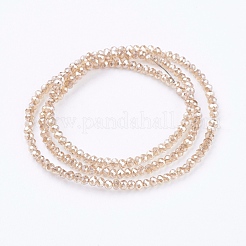 Стеклянные бусины с гальваническим покрытием &nbsp;EGLA-J025-F16