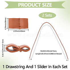 Плоский шнурок из искусственной кожи для сумки-ведра&nbsp;FIND-WH20007-51A