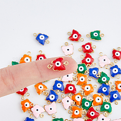 50 шт. 5 цвета сглаза эмалированные подвески из нержавеющей стали 304&nbsp;STAS-DC0013-22