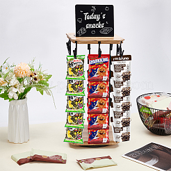 Подставка для органайзера из платана с железной щепой и доской для сообщений&nbsp;ODIS-WH0038-236