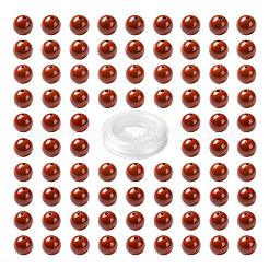 Круглые бусины из натуральной красной яшмы 100мм сорта аа&nbsp;DIY-LS0002-31
