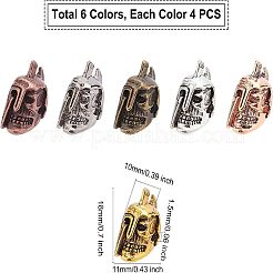 Сплавочные овальные бусины тибетского стиля &nbsp;PALLOY-FH0001-46