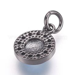 Латунные микро проложить кубического циркония подвески&nbsp;ZIRC-E124-63