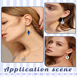 30 шт. 2-х цветные крючки для сережек из нержавеющей стали 304&nbsp;STAS-LP0001-97