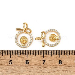 Латунные микропейв прозрачные кубические циркониевые шпильки&nbsp;LS-KK-B137-16G