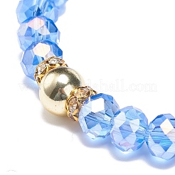 4 шт. 4 стильных браслета из бисера и стекла со стразами&nbsp;BJEW-JB08803