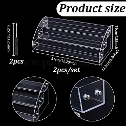 2 комплект двухъярусных прозрачных акриловых органайзеров для лаков для ногтей&nbsp;ODIS-NB0001-62