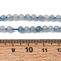 Природные Аквамарин бисер нитей&nbsp;G-F509-10-4mm