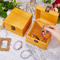 2 шт. деревянные ящики для хранения с откидной крышкой&nbsp;WOCR-DC0001-05