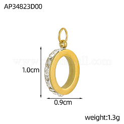 Подвески из нержавеющей стали 304 с микропаве из прозрачных кубических цирконий&nbsp;STAS-OY005-95G
