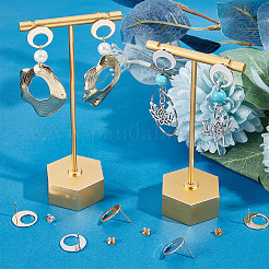 20 шт. 2-х цветная латунная фурнитура для сережек-гвоздиков&nbsp;KK-BBC0004-35