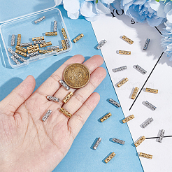 50 шт. 2-х видов трубчатых бусин из нержавеющей стали 304 STAS-UN0049-27