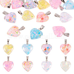 15 шт. подвески из светящейся смоляной пайетки&nbsp;RESI-TA0004-20C