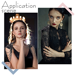 1 пара украшений для шитья из стразов&nbsp;DIY-NB0014-65B