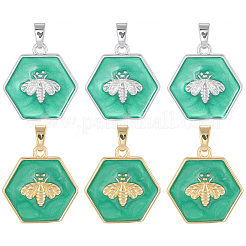 6шт 2 цвета латунные подвески&nbsp;KK-BBC0021-45