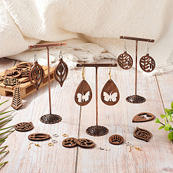 Наборы для изготовления деревянных серег с подвесками своими руками&nbsp;DIY-TA0011-16