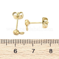 Фурнитура для сережек-гвоздиков из нержавеющей стали 304&nbsp;STAS-V003-10G-01