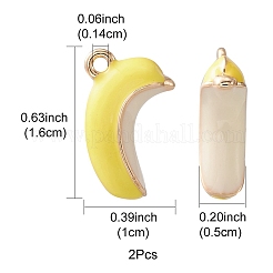 Кулоны с эмалью из латуни&nbsp;KK-YW0001-71