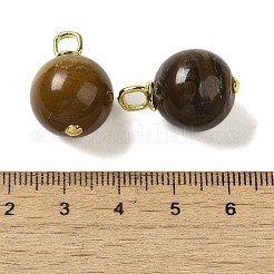 Круглые подвески из натурального тигрового железа&nbsp;G-G110-09G-01